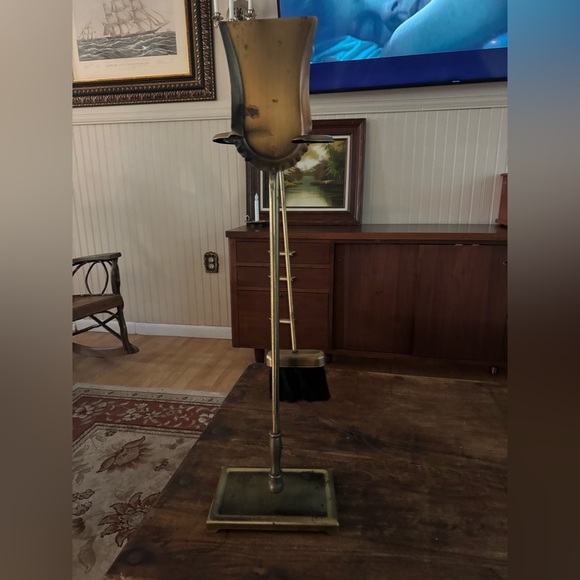 Vintage Brass Fireplace Tool Set